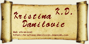Kristina Danilović vizit kartica